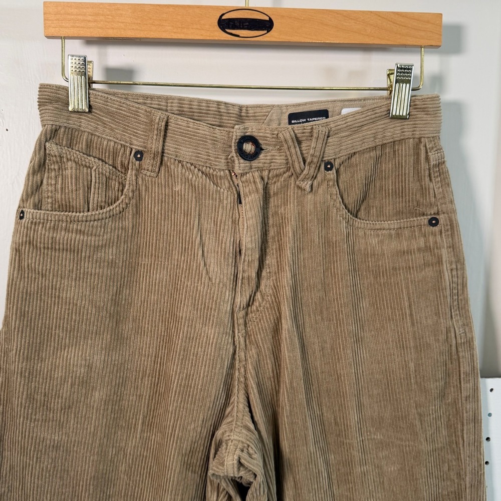 Volcom Billow Cord Loose Tapered Pants Men's Khaki Corduroy High Rise - 27 - Picture 3 of 15